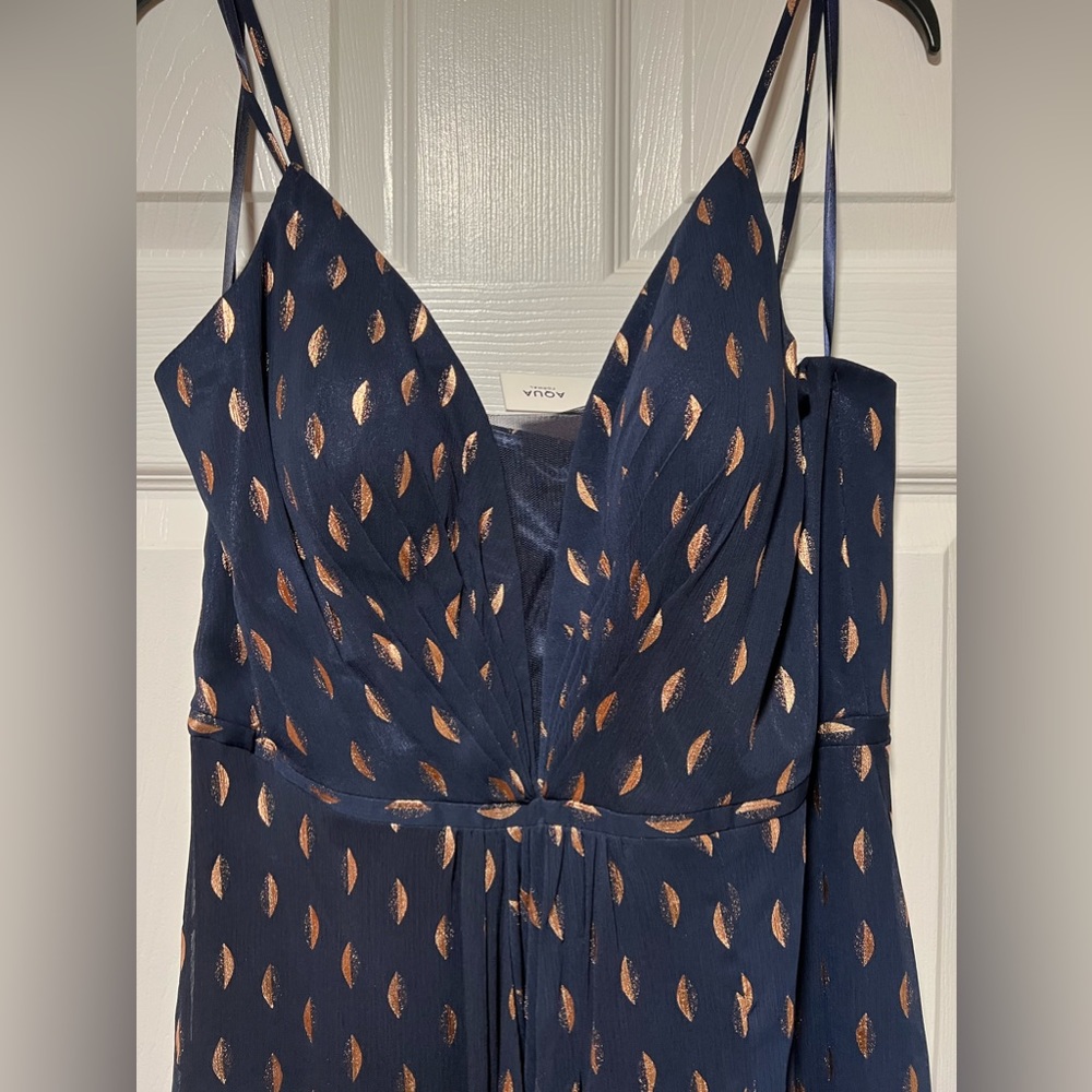 Bloomingdale’s Exclusive Aqua Printed maxi dress - never worn